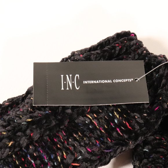 NWT INC International Concept Space Dye Mittens in Black - Picture 5 of 8